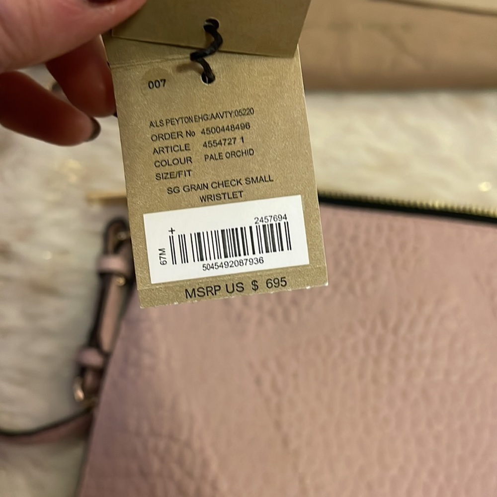 Authentic Burberry Grain Check Crossbody pale orchid - Picture 11 of 14